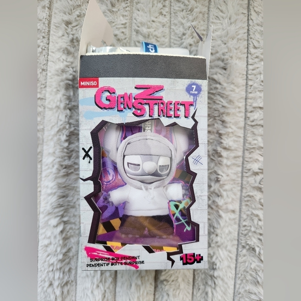 Miniso Gen Z Street Stitch Pendant Purse Bookbag Charm Bounce